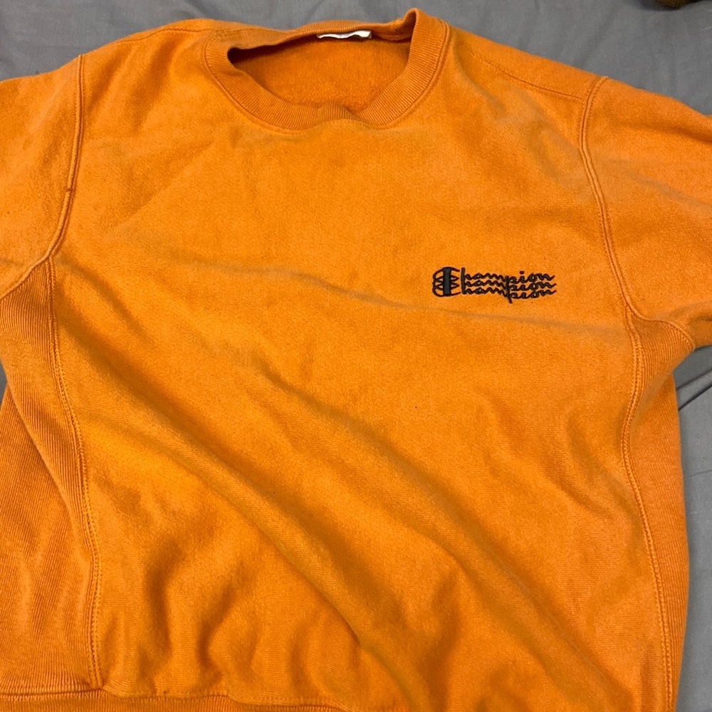 Rare vintage orange champion sweater size small